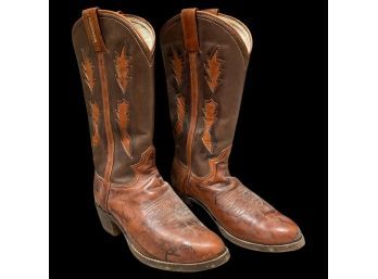 Vibram Mens Cowboy Boots. Size Not Indicated, Could Fit Size 10