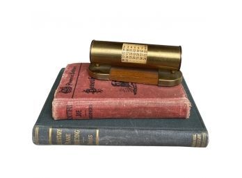 Park Sherman Co. Desk Calendar, Plus (2) Antique Books