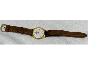 Watch By Waltham Watch Co. With Leather Band