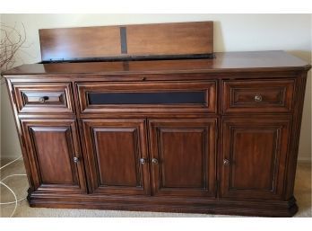 TV Lift / Elevator In A Lovely Wooden Cabinet - Tested And Working