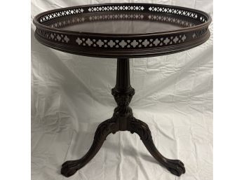 Vintage Mahogany Round Side Table