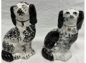 Pair Of Staffordshire Ceramic Dogs