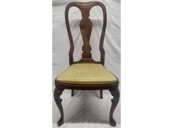 Queen Anne Style Cherry Wood Chair, 41 In. H
