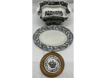 Black & White Vintage Ceramic Trio
