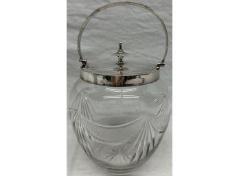 Vintage Glass Biscuit Barrel