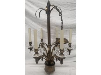 Classic Bronze & Glass Chandelier