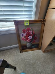 115 - FRAMED FLORAL PAINTING  VASE OF FLOWERS