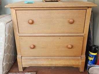 020 - WOODEN TWO-DRAWER NIGHTSTAND