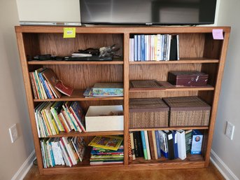 031 - WOODEN BOOK SHELF ONLY - CONTENTS NOT INCLUDED