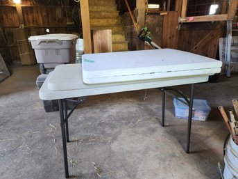 115 - THREE TABLES (TWO FOLDING)