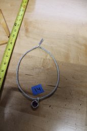 13  NEW STERLING NECKLACE WITH WHITE TOPAZ