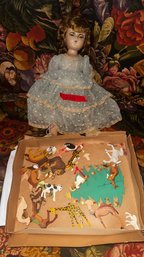 210 - Old Doll And Accessories