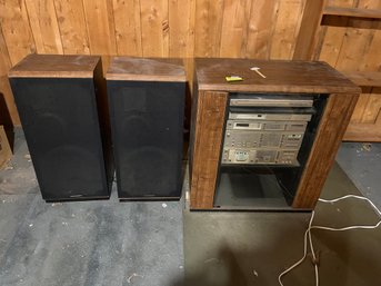 53- Vintage Marantz Stereo System With Cabinet