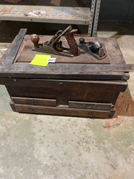 73 - Antique Tool Box With Tools