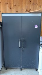 067 - BLACK GARAGE STORAGE CABINET