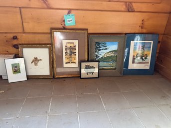 016 - Lot Of 5 Framed Art Prints