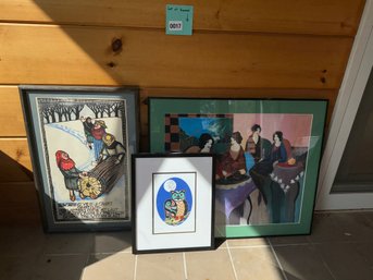 017 - Lot Of 3 Framed Art Prints