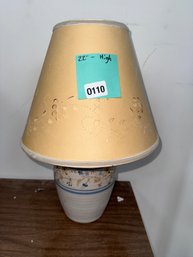 110 - Table Lamp With Decorative Shade