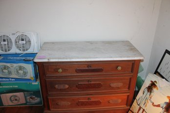 5 ~ MARBLE TOP 3 DRAWER CHEST