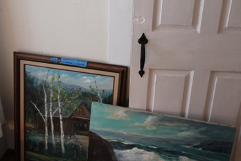 12 ~ PAIR OIL ON CANVAS ART WORK