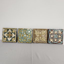 Set Of 4 Wall Art Medallions Made Of Metal