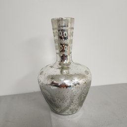 Portofino Etched Mercury Glass Vase