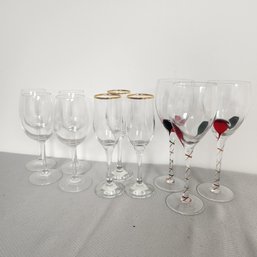 Ten Piece Wine Glass Lot
