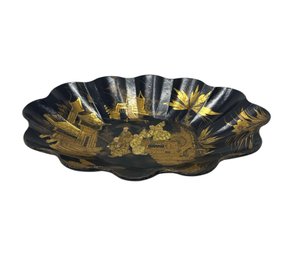 Asian Black Lacquered Bowl