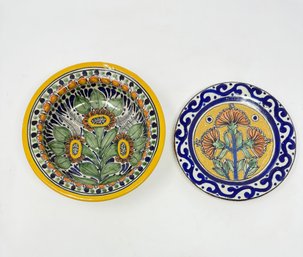 Mexican Ceramic Bowl And Plate