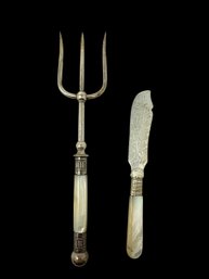Antique Trident Fork And Knife