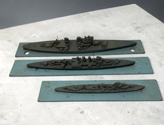 Three Framburg Ship Models, Circa 1940's