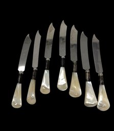 Antique Scabbard Shaped Mother Of Pearl Knives