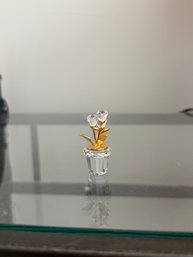 Vintage Swarovski Crystal Memories Flower Pot Figurine