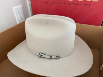 Resistol Beaver Silverbelly Felt Hat With Silver Buckle