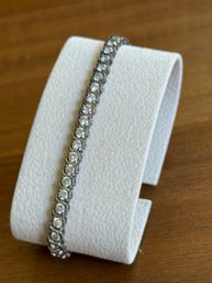Sterling Silver And Simulated Diamonds