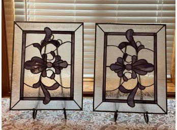 Set Of 2 Stained Glass