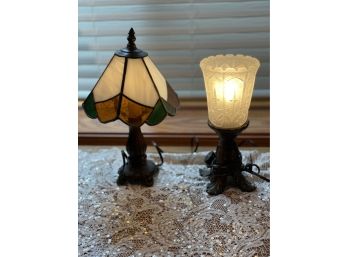 Tiffany Style Leaded Stain Glass Lamp  French Table Lamp