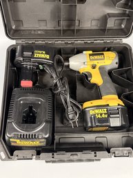 Dewalt 14.4v Impact Driver With Case, Charger, And Batteries