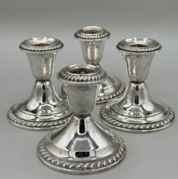 4 Sterling Silver Gorham Candle Holders