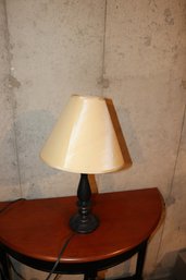Traditional Black Finish Turned-Spindle Accent Table Lamp