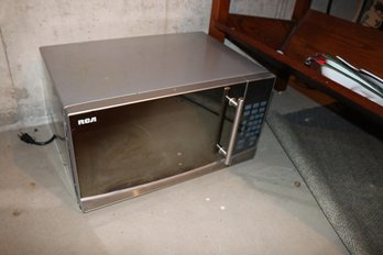 RCA Stainless Steel Design Countertop Microwave Oven Untested