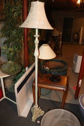 360 Lighting Vintage Chic 60' Antique White Floor Lamp