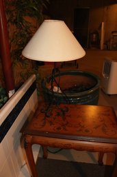Rustic Scroll Tripod Base Table Lamp