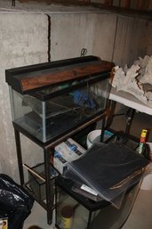 Glass Aquarium Tank With Power Filter, Fish Net & Accessories And Stand