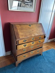 Antique George III Style Slant-Front Bureau Writing Desk Chest Of Drawers Damaged