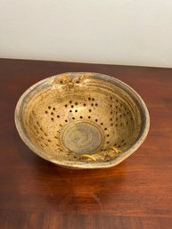 Handmade Ceramic Berry Colander Bowl With Speckled Glaze