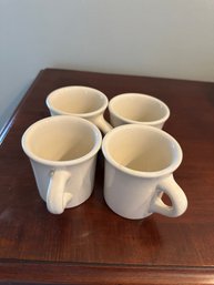 Set Of 4 Vintage Homer Laughlin Restaurant Ware Ceramic Coffee Mugs USA