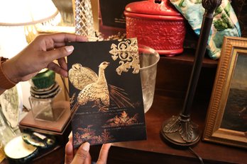 Philippe Vichot New Year Greeting Card Featuring Japanese Lacquer Cabinet With Golden Pheasants