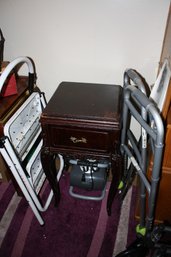 Antique Smoking Stand Tobacco Cabinet With Drawer And Cabinet Storage Queen Anne Style