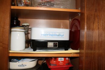 West Bend 6-Quart Slow Cooker With Blue Geese Pattern Ceramic Insert Untested